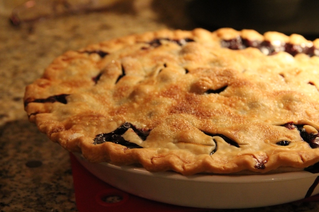 simple homemade blueberry pie